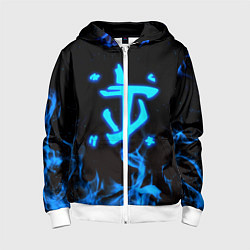 Детская толстовка на молнии Дум огонь лого