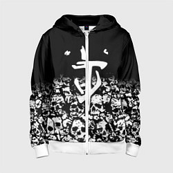 Детская толстовка на молнии Doom черепа