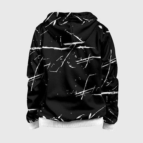 Детская толстовка на молнии Doom logo штрихи / 3D-Белый – фото 2