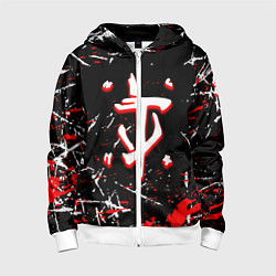 Детская толстовка на молнии Doom краски штрихи