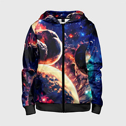 Детская толстовка на молнии Фантастический космос планеты