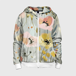 Детская толстовка на молнии Цветы и цветочки