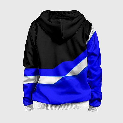 Детская толстовка на молнии Doom sport geometry / 3D-Белый – фото 2