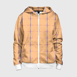 Детская толстовка на молнии Color beige blue cross