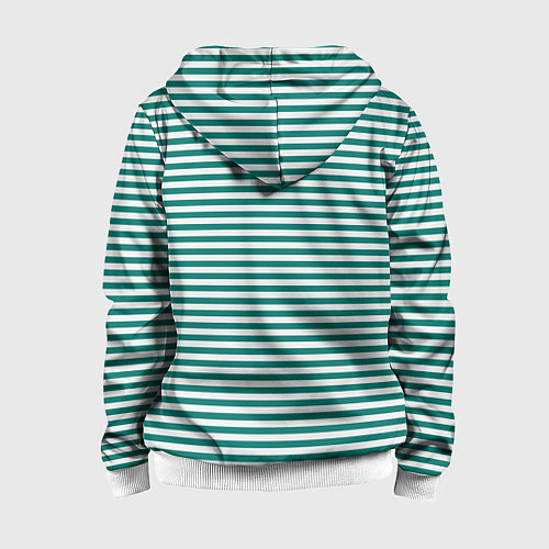 Детская толстовка на молнии Тельняшка пограничника / 3D-Белый – фото 2