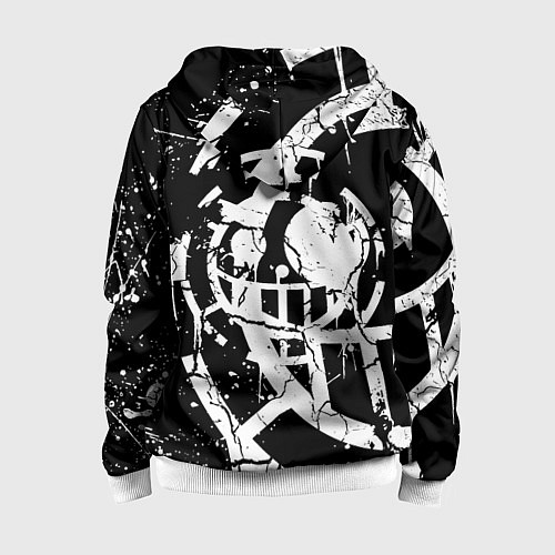 Детская толстовка на молнии Doom smile game / 3D-Белый – фото 2