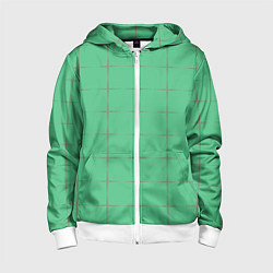 Детская толстовка на молнии Color green stripes