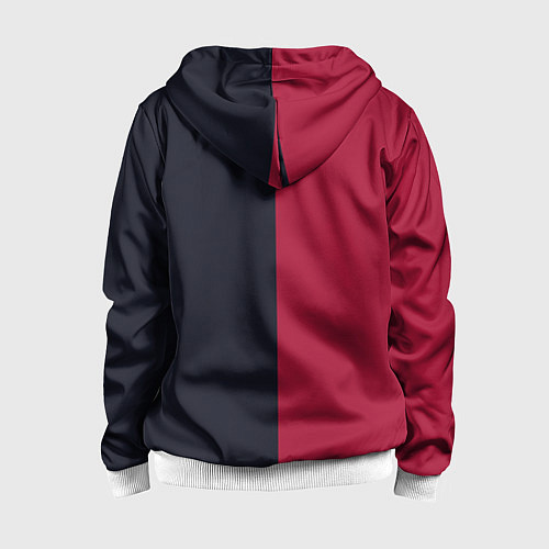 Детская толстовка на молнии Солнце красно-синее / 3D-Белый – фото 2