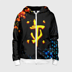 Детская толстовка на молнии Doom огненные символы