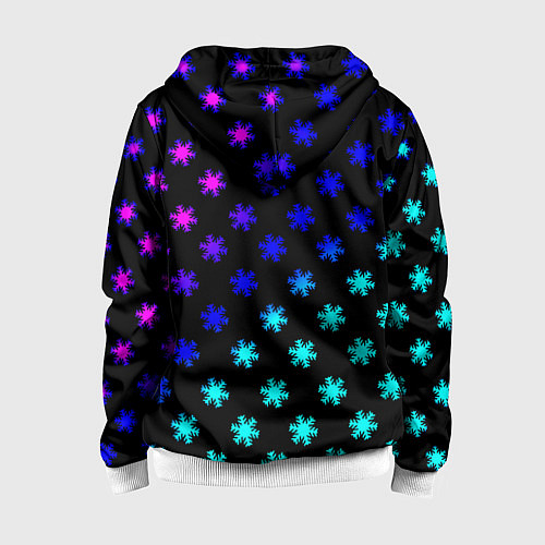 Детская толстовка на молнии Doom winter neon / 3D-Белый – фото 2