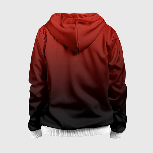 Детская толстовка на молнии Red gradient / 3D-Белый – фото 2