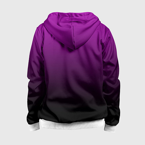 Детская толстовка на молнии Purple gradient / 3D-Белый – фото 2
