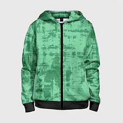 Толстовка на молнии детская Текстура с потертостями, цвет: 3D-черный