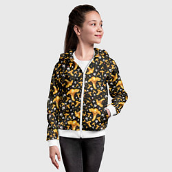 Толстовка на молнии детская Грибной дождик, цвет: 3D-белый — фото 2