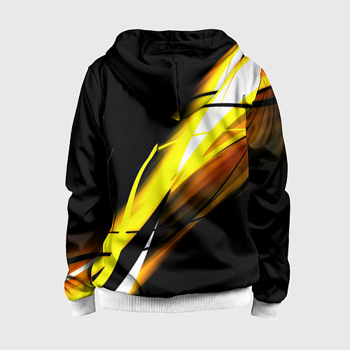 Детская толстовка на молнии Doom геометрия из полос / 3D-Белый – фото 2