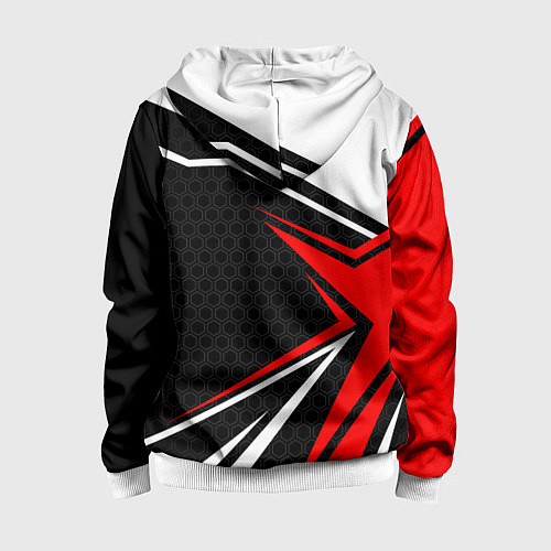 Детская толстовка на молнии Umbrella - red uniform / 3D-Белый – фото 2
