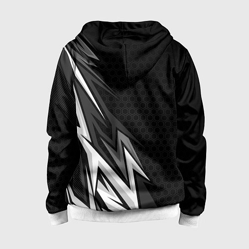 Детская толстовка на молнии Subaru - монохромный черный / 3D-Белый – фото 2