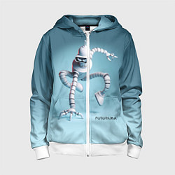 Толстовка на молнии детская Spider Bender - meme, цвет: 3D-белый