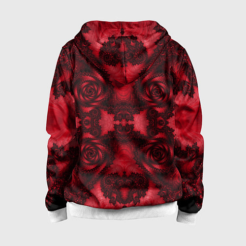 Детская толстовка на молнии Бесконечное кружево / 3D-Белый – фото 2