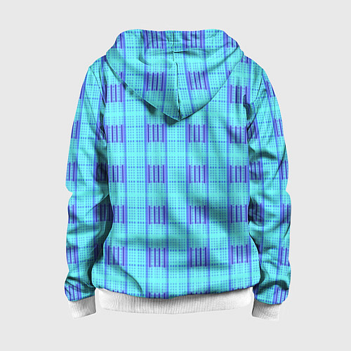 Детская толстовка на молнии Color neon light blue purple stripes / 3D-Белый – фото 2