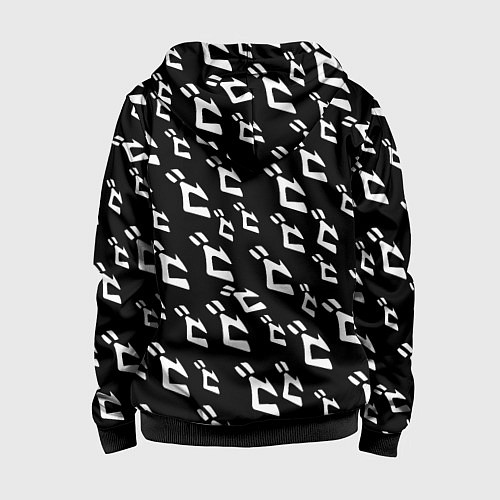 Детская толстовка на молнии JoJo pattern / 3D-Черный – фото 2