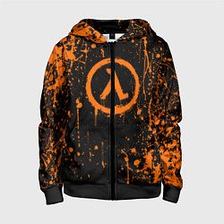 Толстовка на молнии детская Халф лайф - подтеки, цвет: 3D-черный