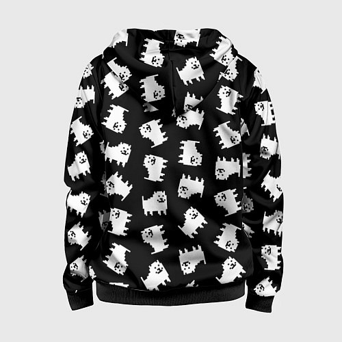 Детская толстовка на молнии Annoying dog pattern - Undertale / 3D-Черный – фото 2