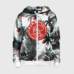 Детская толстовка на молнии Ajax тропики глитч