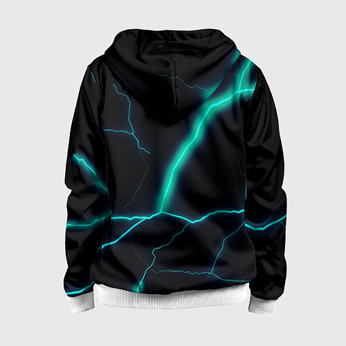 Детская толстовка на молнии Dark blue / 3D-Белый – фото 2