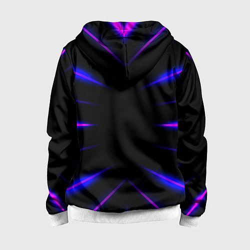 Детская толстовка на молнии Color black neon neon / 3D-Белый – фото 2