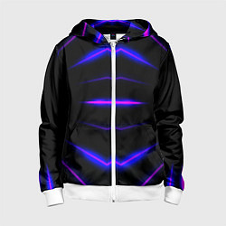 Детская толстовка на молнии Color black neon
