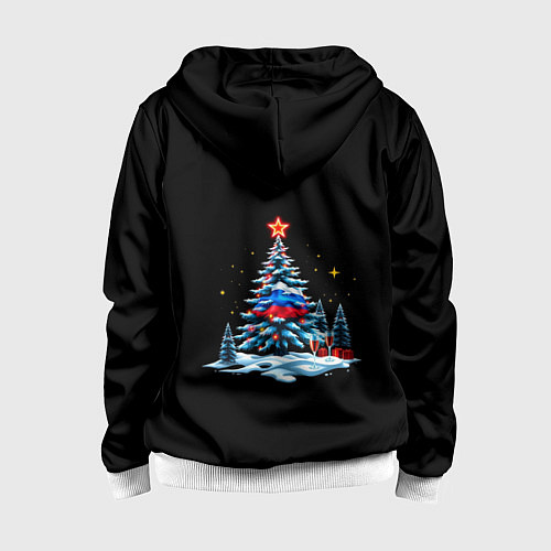 Детская толстовка на молнии Новогодняя сказка / 3D-Белый – фото 2