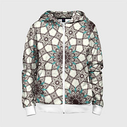 Детская толстовка на молнии Калейдоскоп из цветочных звезд