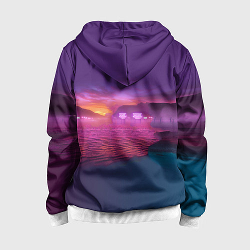 Детская толстовка на молнии Venom near his motorcycle - ai art fantasy / 3D-Белый – фото 2