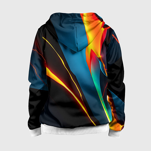 Детская толстовка на молнии Multicoloured neon / 3D-Белый – фото 2