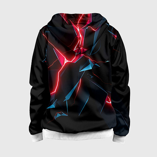 Детская толстовка на молнии Neon multicolored / 3D-Белый – фото 2