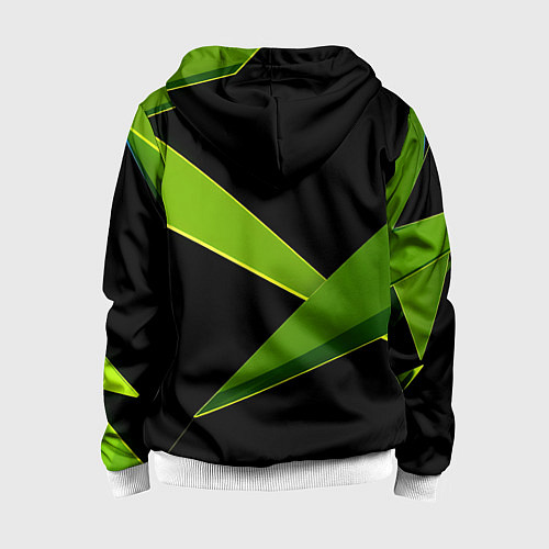 Детская толстовка на молнии Geometric neon / 3D-Белый – фото 2