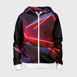 Детская толстовка на молнии Neon laser red