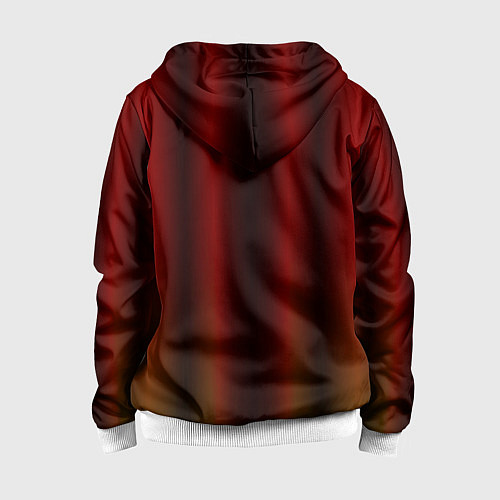 Детская толстовка на молнии Neon red orange lines / 3D-Белый – фото 2