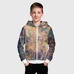 Толстовка на молнии детская Абстракция - pink marble with blue flecks, цвет: 3D-белый — фото 2