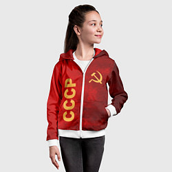 Толстовка на молнии детская Советский союз символика, цвет: 3D-белый — фото 2