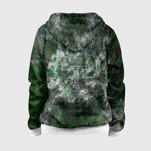 Детская толстовка на молнии Абстракция - acid boom / 3D-Белый – фото 2