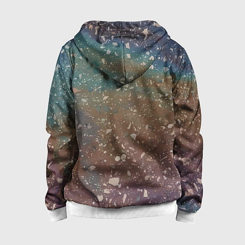 Детская толстовка на молнии Мокрый маслянный асфальт / 3D-Белый – фото 2