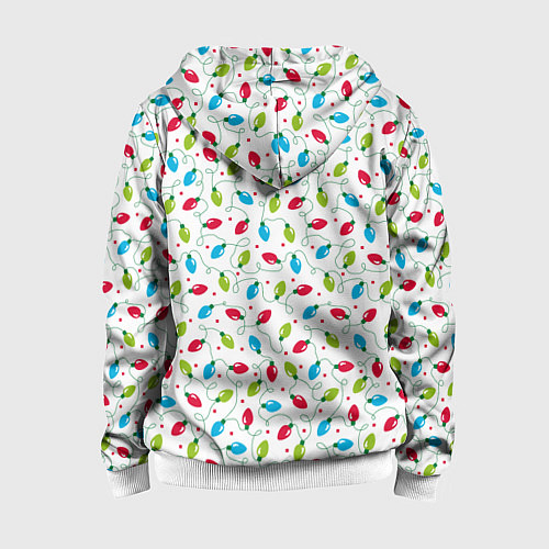 Детская толстовка на молнии Гирлянда триколор / 3D-Белый – фото 2