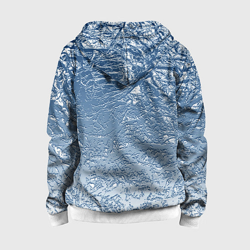 Детская толстовка на молнии Налипший снег / 3D-Белый – фото 2