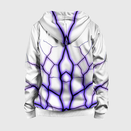 Детская толстовка на молнии Color white purple / 3D-Белый – фото 2