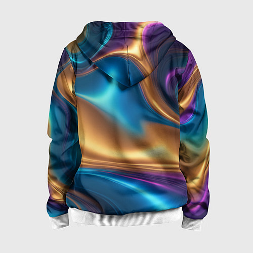 Детская толстовка на молнии Сплавы разноцветные / 3D-Белый – фото 2