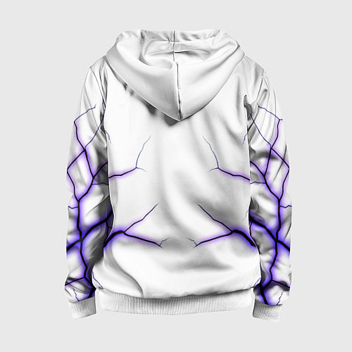 Детская толстовка на молнии Color white purple / 3D-Белый – фото 2