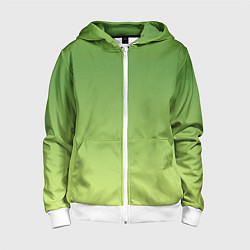 Детская толстовка на молнии Color green yellow