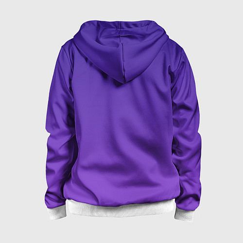 Детская толстовка на молнии The color is purple / 3D-Белый – фото 2